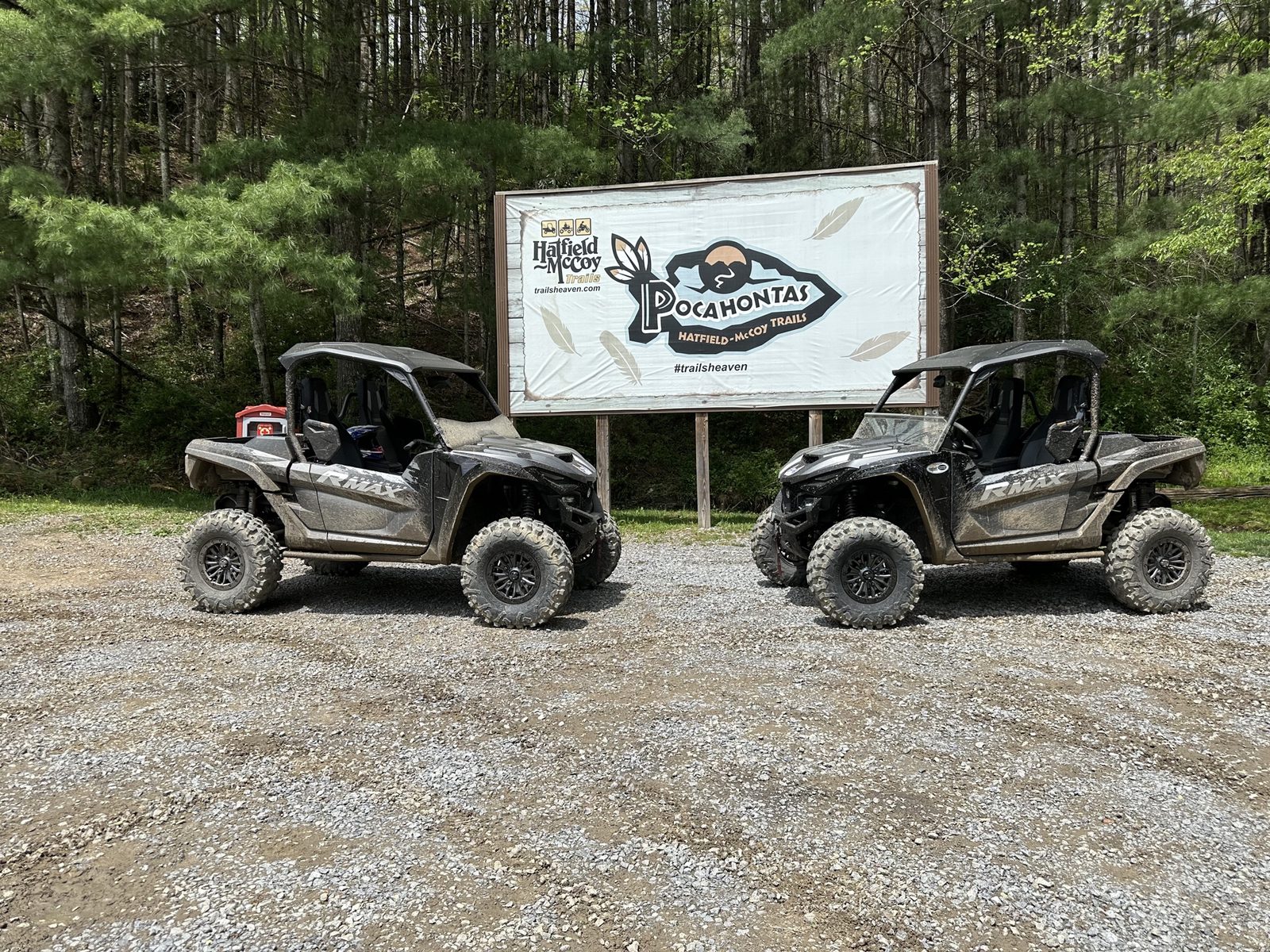 Riders on Yamaha RMAX on Hatfield-McCoy trails