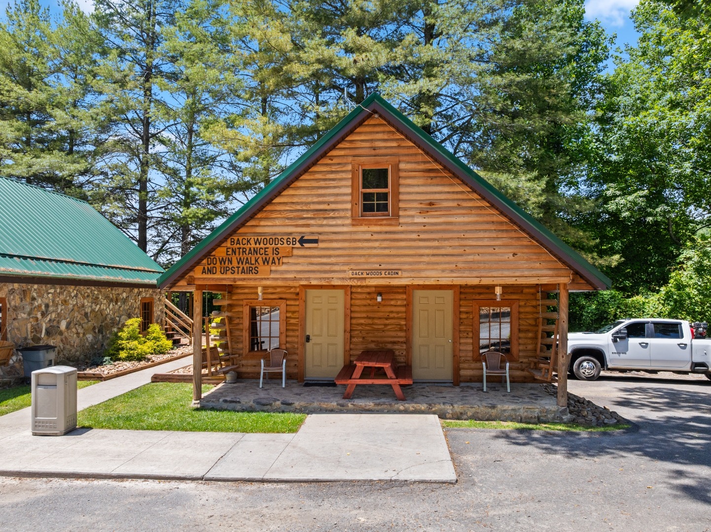 Backwoods A cabin exterior at Buffalo Trail