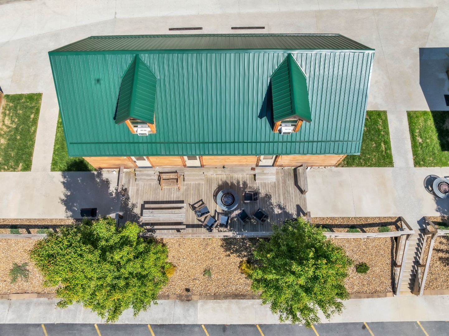 Drone view of cabin