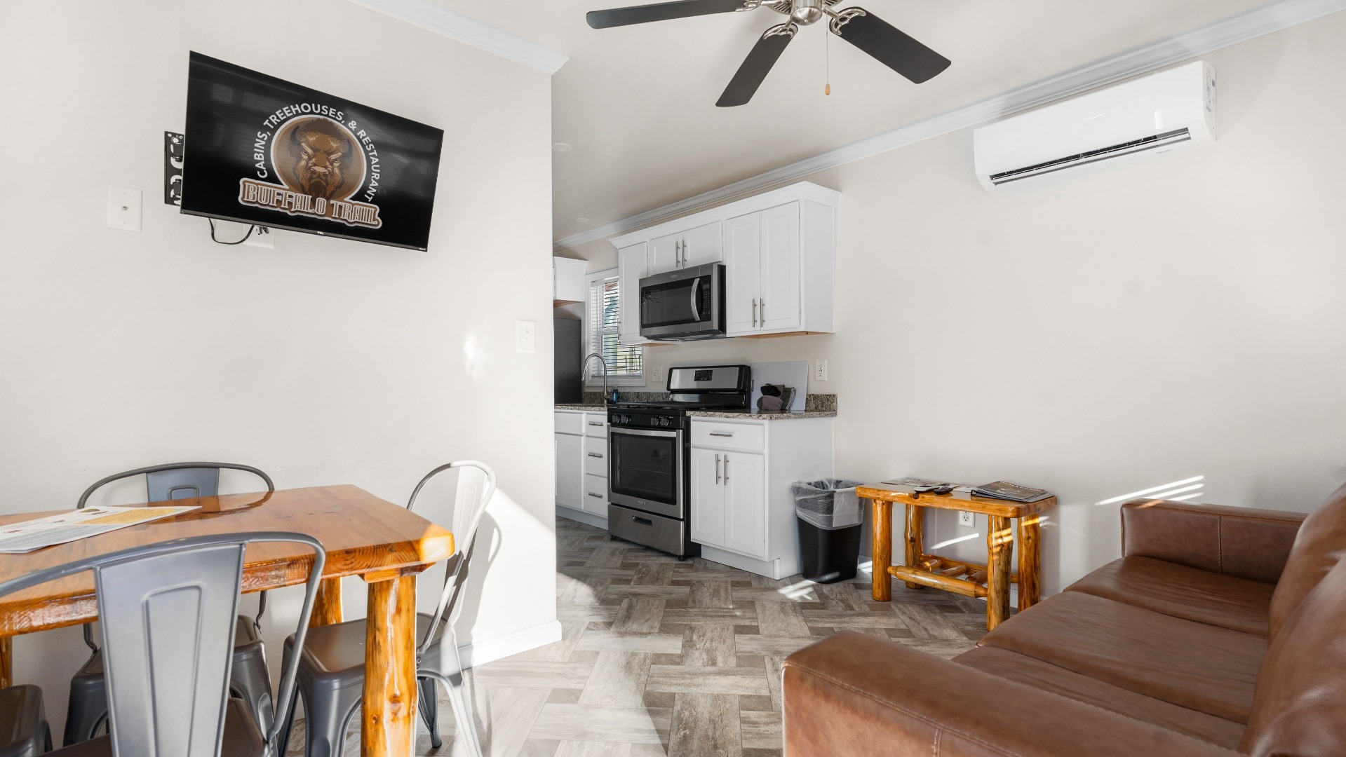Kitchen and living area