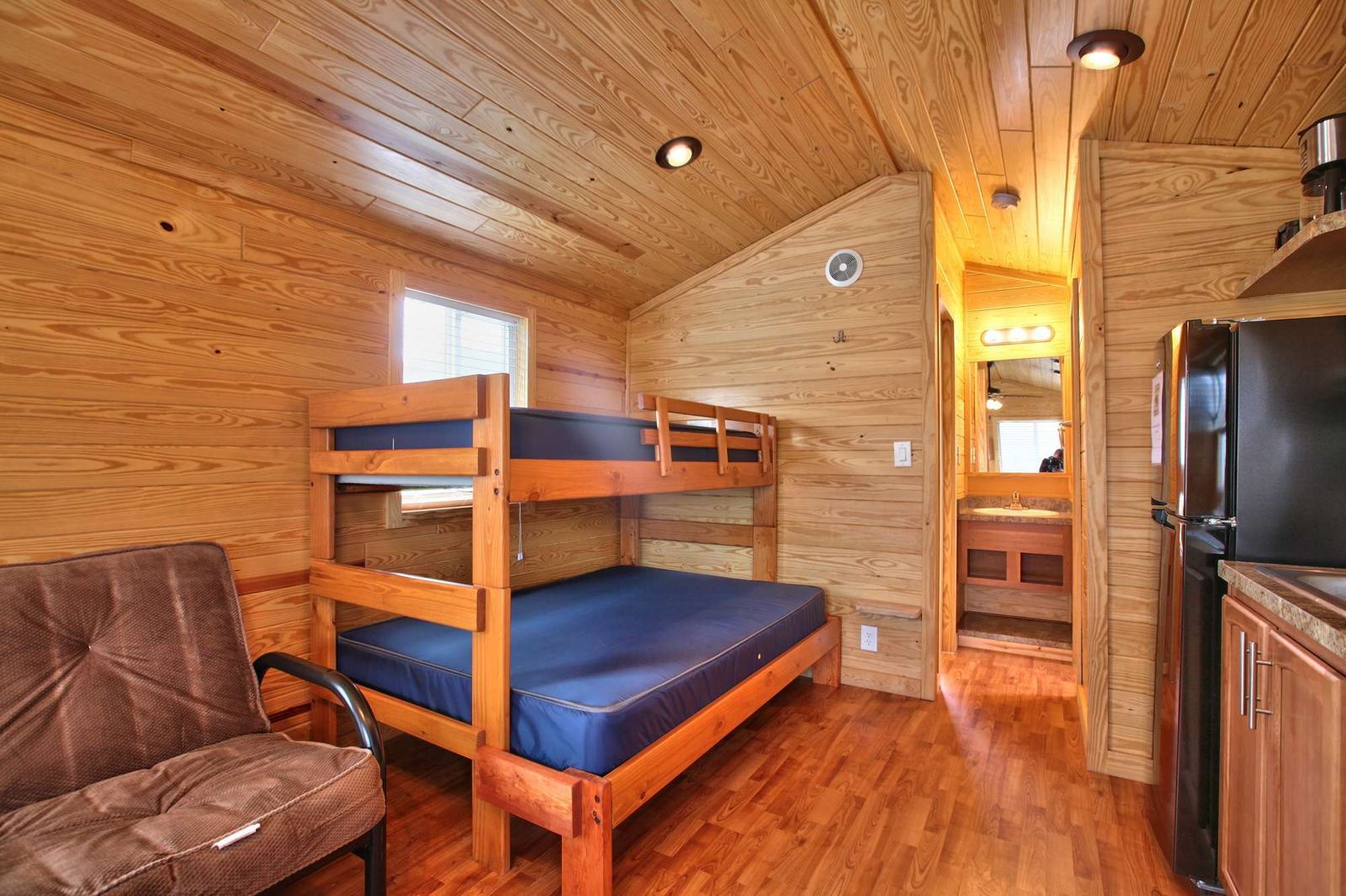 Bunk beds and living area